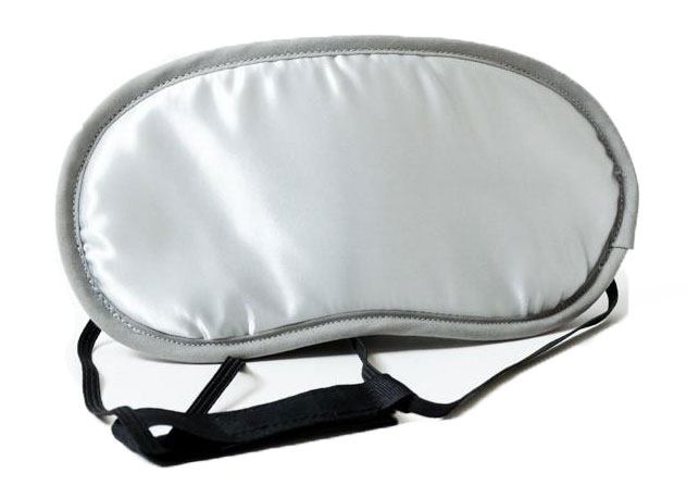 A picture of a premium eye accessory, a charcoal sleeping mask